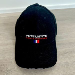 帽子 18ss VETEMENTS Haute Couture Cap LOGO Vetements Black Haute Couture Logo Baseball Cap for Men